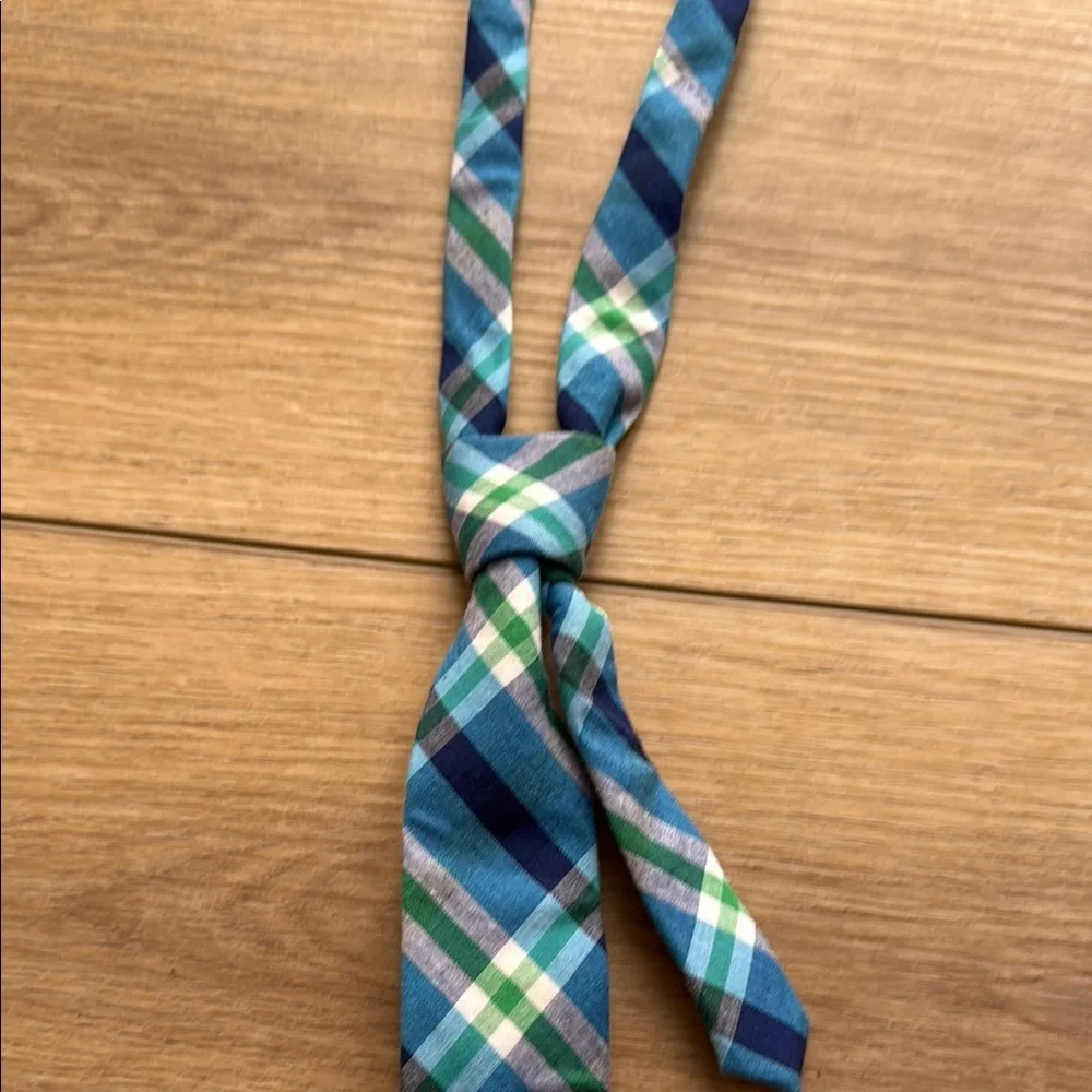 Old Navy Blue and Green Checkered Tie